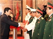 Bóng đá anh, ngoại hạng anh, lịch thi đấu euro 2012, Trao quân hàm Thượng tướng, Đô đốc cho 9 cán bộ